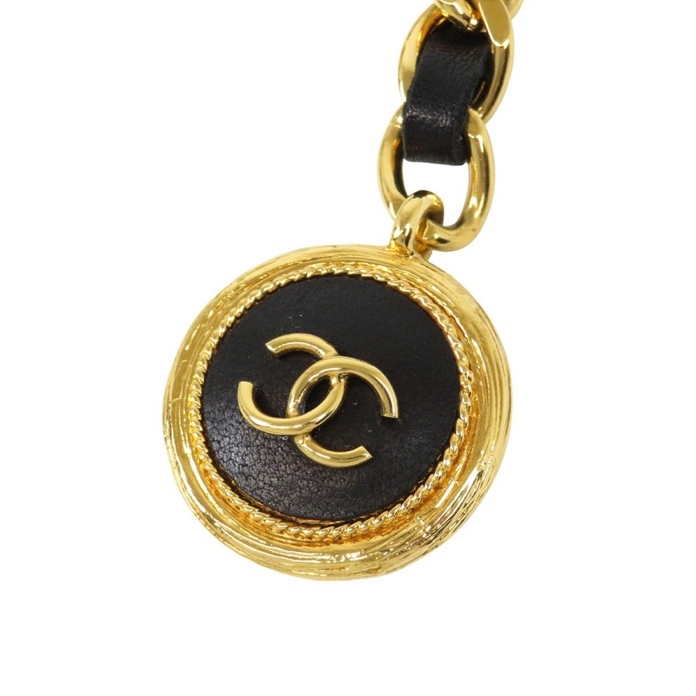 Authentic CHANEL 1990s NEW vintage triple leather chain belt clover charm RARE - Picture 10 of 15